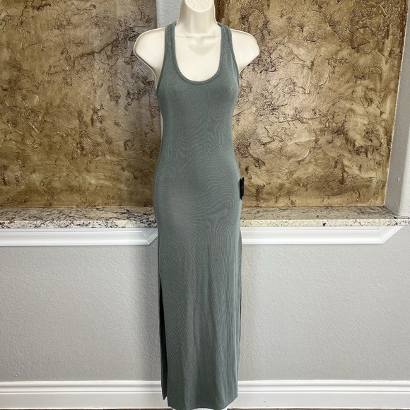 Lulus Dresses & Skirts - Lulus Ribbed Knit Maxi Dress Size XS Relaxed but Not Least Sleeveless Green NWT